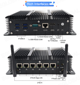 Eglobal 12th Gen I5 1235U I7 1255U Fanless Soft Router Mini PC 6x 2.5G LAN Firewall PC <strong>Computer</strong> HD Win11 Mini Industrial Host - Product Image 3