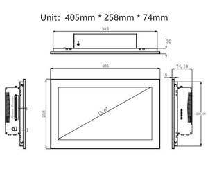 NODKA15.6インチワイドスクリーンタブレットPC9世代CPU防水IP65組み込みコンピューター - Product Image 4
