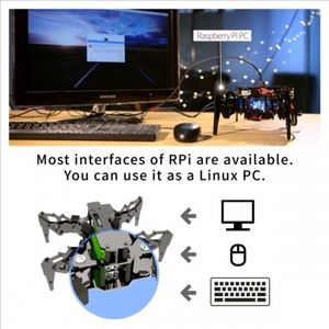 Adeept darkpaw ชุดหุ่นยนต์แมงมุมสี่แฉกสำหรับ <span class=keywords><strong>Raspberry</strong></span> <span class=keywords><strong>Pi</strong></span> (ไม่รวมบอร์ดราสเบอร์รี่ <span class=keywords><strong>Pi</strong></span>