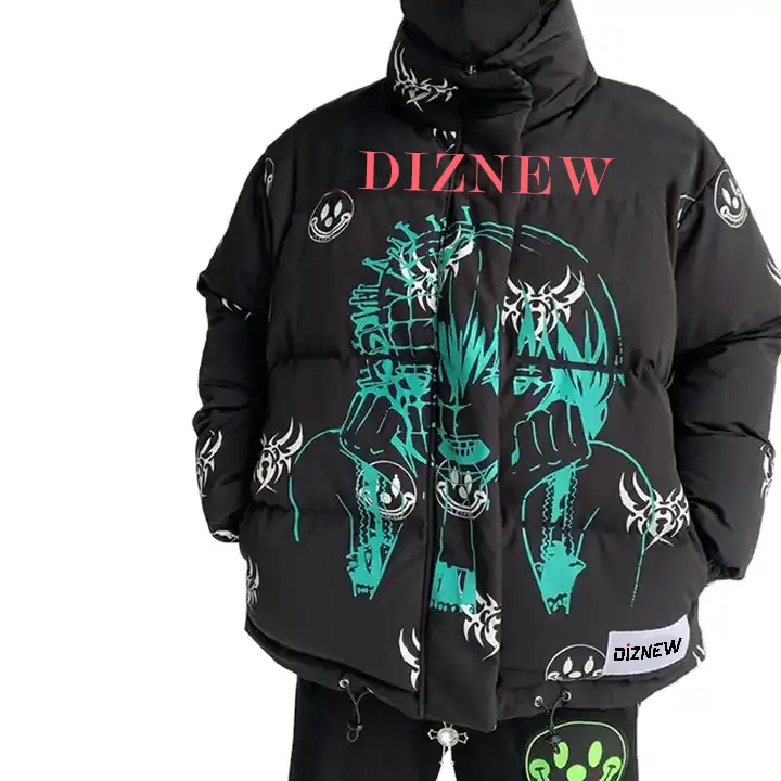 DiZNEW fabricante de roupas de alta qualidade personalizado hoodie impresso dos homens tendência japonesa anime estilo jaqueta personalizada fornecedor