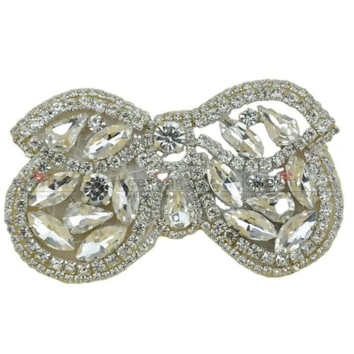Mode bling bling strass perle appliques coupe pour robe chaussure robe de danse spectacle WRA-891