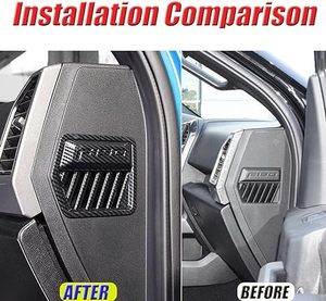Carbon Fiber Center Console Dash Board Side A/C Vent Outlet Panel <strong>Frame</strong> Cover For Ford <strong>F</strong>-<strong>150</strong> 2015-2020 TQW-FB06 - Product Image 3