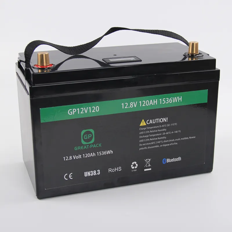 Batteria al litio a ciclo profondo LiFePO4 120ah 12v 120 amp batterie per camper Inverter sistema solare