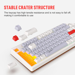 Múltiples funciones multifunción 108 teclas V300 Gaming USB Teclado de membrana con cable LED retroiluminado ABS Keycaps Teclado mecánico - Product Image 6