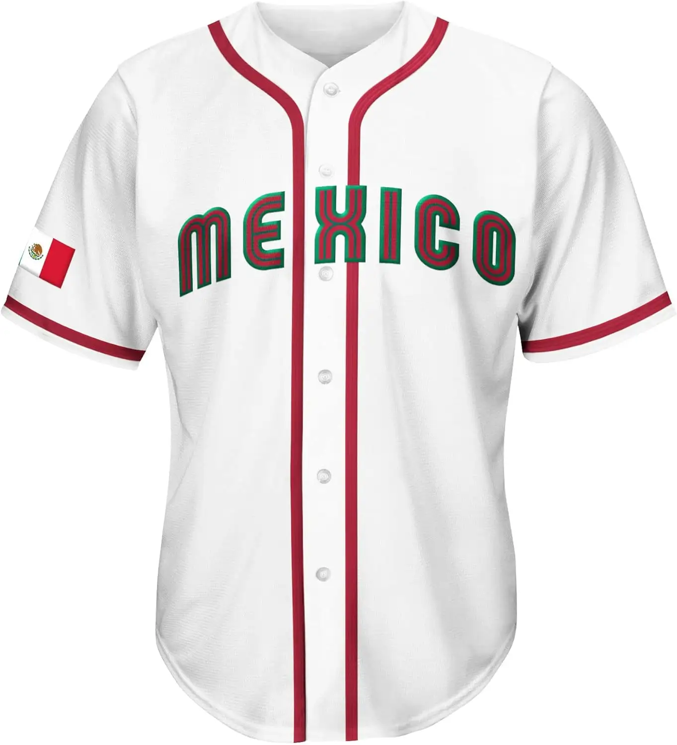 2023 Personalizado Nova Alta Qualidade México Baseball Jersey Camisas Quick Dry Men Baseball Jersey
