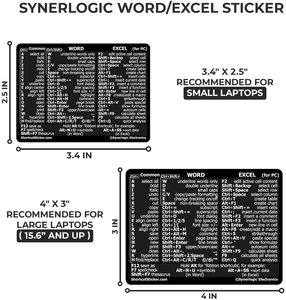 Word/Excel (для Windows) Справочное руководство по сочетанию клавиш стикер ламинированный винил без остатков - Product Image 2