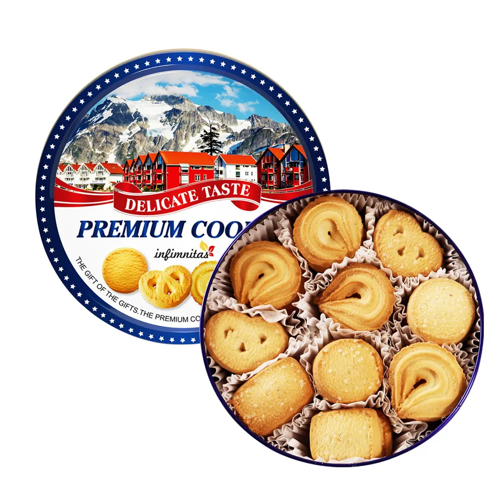 Premium 340g sweet biscuit Classic danish style butter cookies