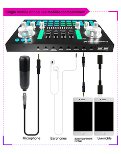 Scheda audio professionale Aoshen con alimentazione phantom 48V per lo strumento musicale di trasmissione di registrazione in diretta - Product Image 6