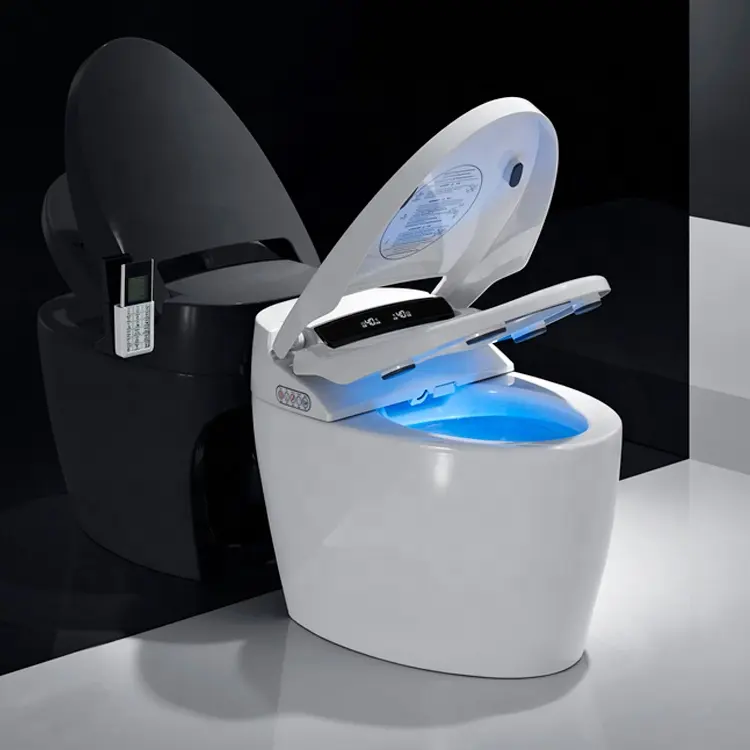 自動センサーフラッシュオープン電気バスルーム日本ワンピースインテリジェントトイレ便器自動スマートトイレ