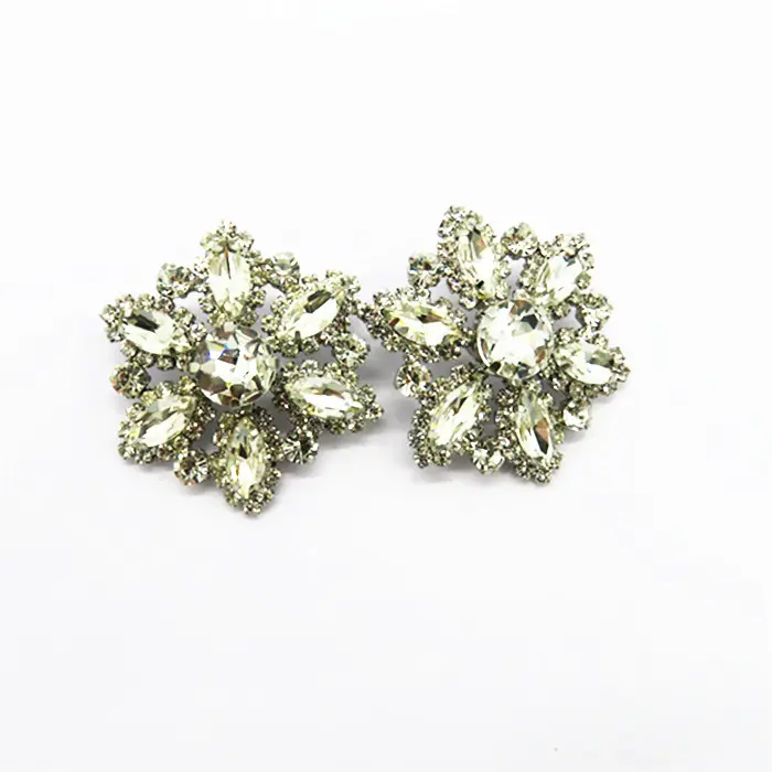 Sepatu berlian imitasi gesper klip Applique perhiasan sepatu kristal berlian imitasi manik-manik dekorasi pengantin pernikahan Banquet