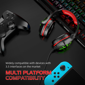 Dropshipping all'ingrosso cuffie sopra l'orecchio con cancellazione del rumore con microfono Stereo per cuffie da gioco per PC <span class=keywords><strong>PS4</strong></span> PS5