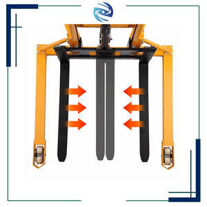 Customized Wide Leg EU/US Pallet Manually Operated Adjustable Forks High Lift <strong>Stacker</strong> Foot Operated Electric Straddle <strong>Stacker</strong> - Product Image 5