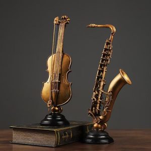 Mỹ Retro Gothic 3D Mô Hình Nhựa Thủ Công Mỹ Nghệ Nhà Máy Trực Tiếp Violin Saxophone Đồ Trang Trí Cho Trang Trí Nội Thất Âm Nhạc Phòng Khách - Product Image 2