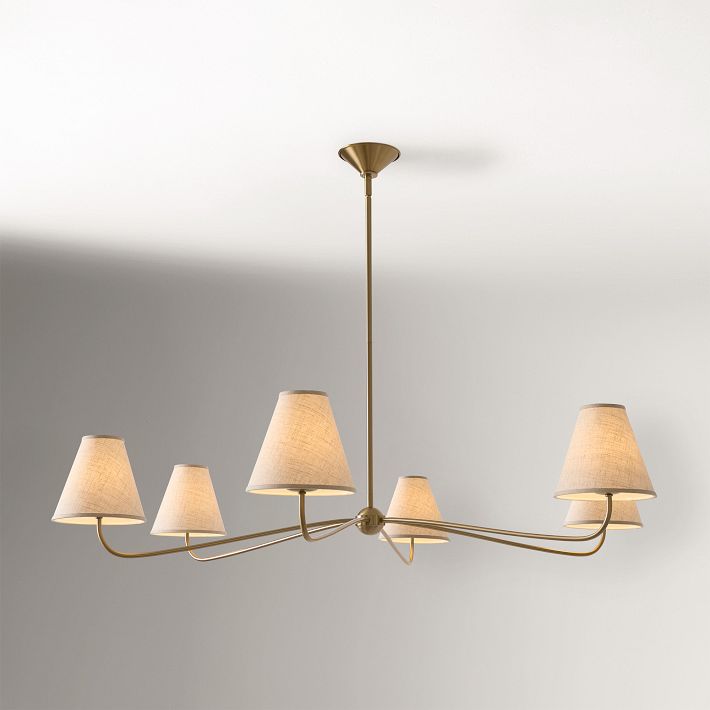 Brass + White / Plain 6Heads: D 122* H 32cm