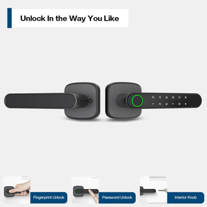 <strong>Poland</strong> Smart Door Lock Fingerprint Keyless Digital Smart Door Lock Black with Handle Deadbolt APP Password Home Hotel - Product Image 3