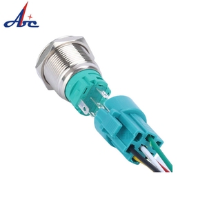 Momentary không thấm nước cơ khí kim loại on off 5 pin xe khai thác kết nối 12V LED 19 Mét push button chuyển - Product Image 6