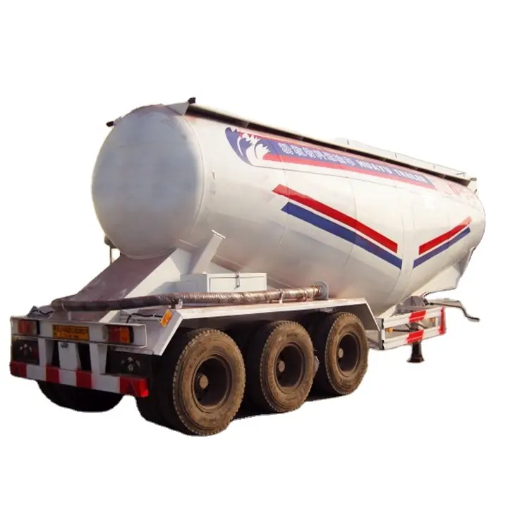 Reboque de cimento a granel para tanque de armazenamento de 3 eixos 40m3 42000 Litros