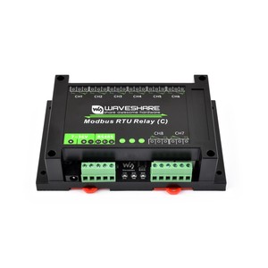 Modulo relè di blocco Modbus RTU 8-ch (C) con interfaccia RS485, circuiti di protezione Multi isolamento, custodia montata su rotaia