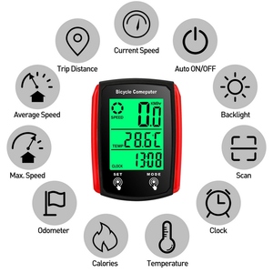 Wired Bike <strong>Computer</strong> 19 <strong>Functions</strong> Touch Bike Speedometer Odometer Waterproof Bicycle <strong>Computer</strong> with Backlight