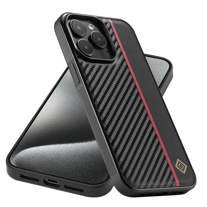 Funda a prueba de golpes con diseño de fibra de carbono para iPhone 15/15 Pro/15 Promax, funda para teléfono móvil Samsung Note 20 Ultra