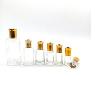 卸売空香水2ml 3ml 6ml 10ml 12ml 20ml 60ml透明八角形アターガラスエッセンシャルオイルローラーボールボトルキャップ - Product Image 4