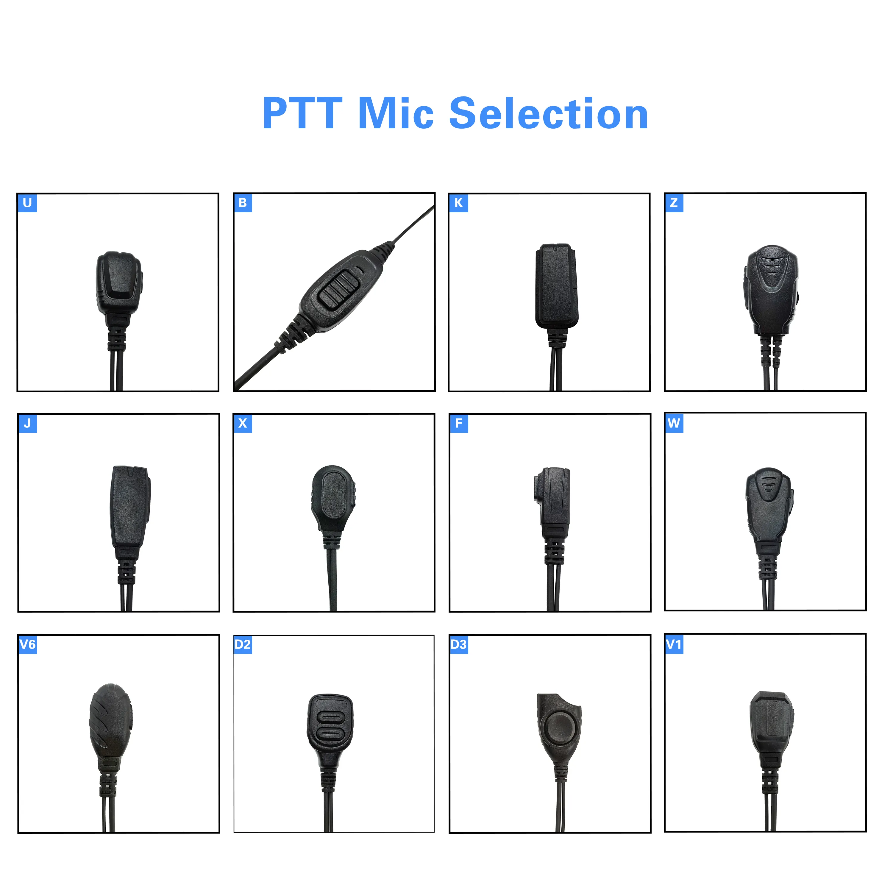 E83D-M4 para Motorola GP2000 GP338Plus, radio de 2 vías acústica, Tubo Transparente