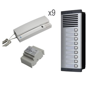 <strong>Audio</strong> <strong>Intercom</strong> <strong>System</strong> S Style Handset Door Phones Push Buttons Door Panel DIN RAIL C45 Supply Power Transformer for 9 <strong>Buildings</strong> - Product Image 1