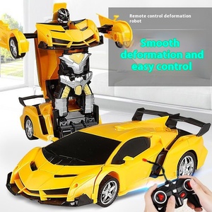 Перезаряжаемый четырехсторонний гоночный спортивный автомобиль игрушка для детей с дистанционным управлением трансформатор Робот СВЕТОДИОДНЫЙ свет Полицейская машина для мальчиков - Product Image 3