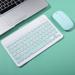 Miniteclado inalámbrico para teléfono móvil Android, teclado recargable BT y juego de Combos de ratón Klavye para Ipad IOS