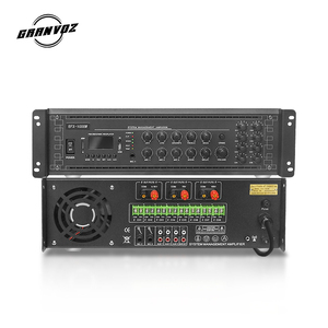 8 Zone Digital 1000W 3U Amplificador de potencia Sistema de megafonía 4-16 Ohm Echo 3-Line 3 Entrada de micrófono para sistema de megafonía - Product Image 3