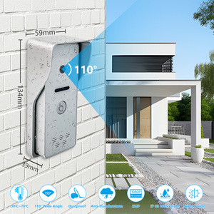 Videoportero de 2 vías de 2 cables para sistema de intercomunicación de varios apartamentos, Timbre de Color de 7 pulgadas, cerradura de puerta electrónica, seguridad para el hogar - Product Image 3