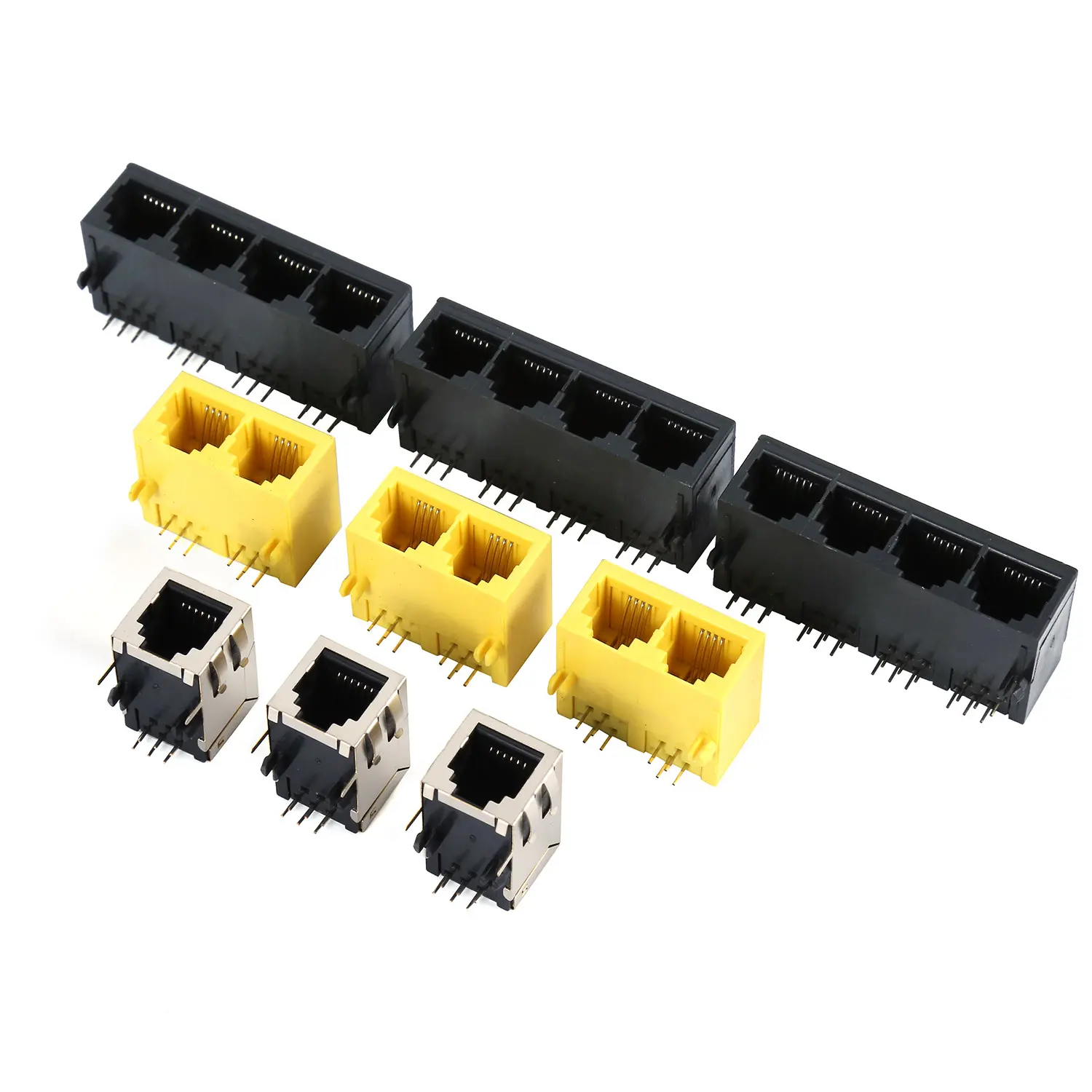 Conector hembra Rj 45, red LAN, 4 puertos, RJ45