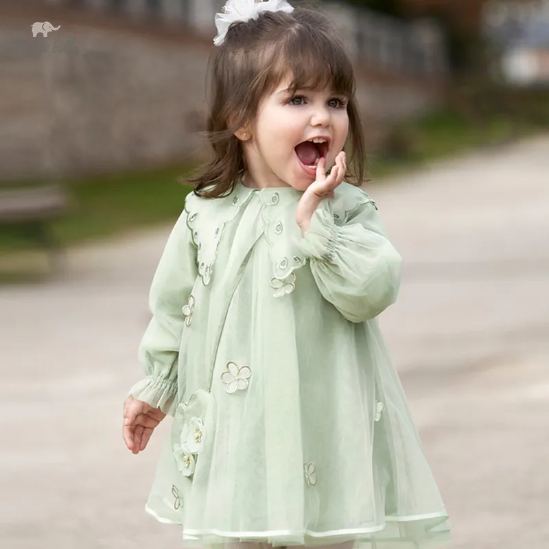 Dave Bella primavera principessa neonata abiti bambino neonate manica lunga vestito bambino compleanno vestito con portamonete DB1233691