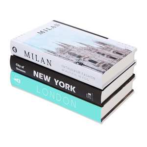 6x9 Inch Personalized Design Bookshelf <strong>Living</strong> Room Decor Hardcover Faux <strong>Book</strong> Stacks Display Decorative <strong>Books</strong> Set - Product Image 3