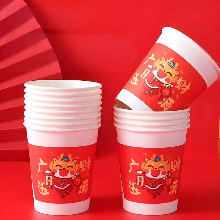 Biologisch Afbreekbare Pe Food Grade Wegwerp Kraft Papieren Bekers Bruin Cupstock Papier Cup Cup