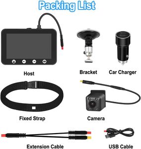 Baby Car Camera Recorder 4.3&quot; Monitor Dashcam for Back Seat Rear-Facing <strong>with</strong> Night Vision Real-Time Temperature Detection - Product Image 5