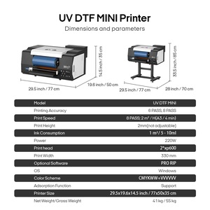 Hepsi bir A3 + çift XP600 Printerhead Sublime 3D yazıcı prosmall UV DTF etiket küçük iş fikirleri için - Product Image 6