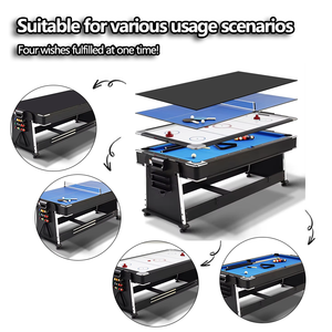 OULAN 2025 High Quality 4-in-1 <strong>Multi</strong> <strong>Functional</strong> Billiards <strong>Table</strong> Multifunctional <strong>Game</strong> <strong>Table</strong> 4 in 1 Billiard Pool - Product Image 3