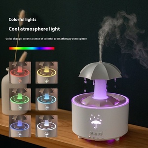 Neuer Luftbe feuchter mit rotierendem Regenschirm Heimgebrauch Desktop mit großem Nebel volumen Buntes Licht Fernbedienung Aroma diffusor - Product Image 4