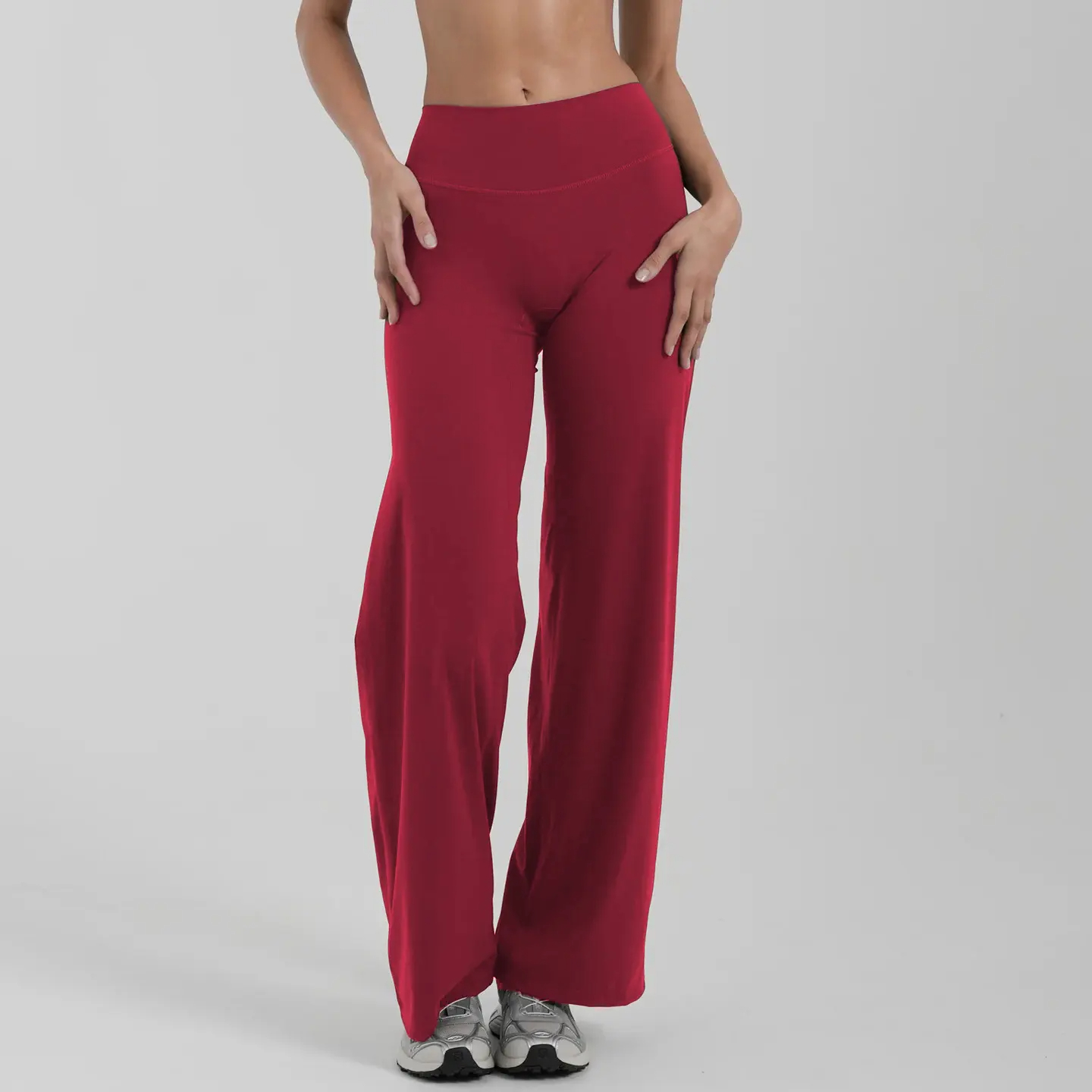Legging évasé rouge