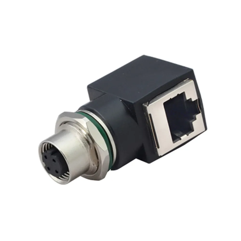 IP68 không thấm nước Công Nghiệp Ethernet M12 A/B/D/X Mã Hóa để RJ45 Adapter 90 và 180 độ nam-nữ cáp kết nối