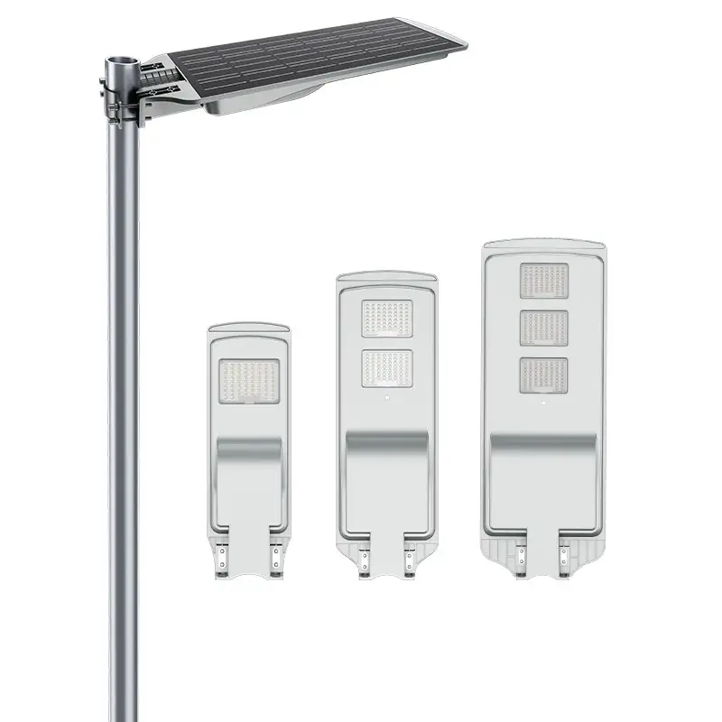 Hoge Kwaliteit Goedkope Abs Outdoor Streetlight Sensor Weglamp 10W 20W 30W 50W Alles In Een Led Zonne-Straatlantaarn
