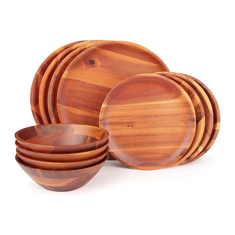 Набор деревянной посуды, 12 шт., набор посуды из акации
