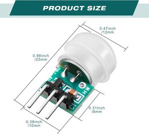 Módulo de Sensor Humano PIR Infrarrojo Piroeléctrico AM312, Detector Automático de Movimiento Corporal, DC 2,7-12V, para Raspberry