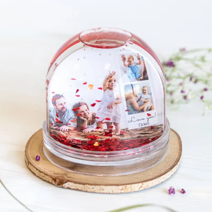 Cá nhân hoá nhựa rỗng Quả cầu tuyết với hình ảnh chèn tùy chỉnh Acrylic Quả cầu tuyết - Product Image 4