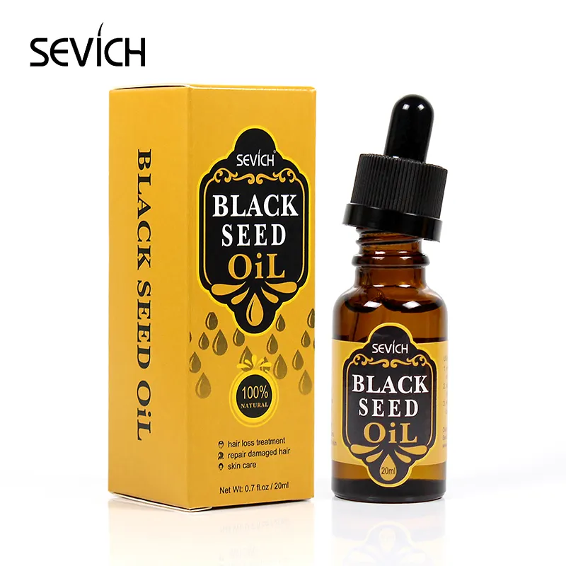 Nuevo aceite de semilla de comino negro orgánico natural 100% para el cabello de etiqueta privada