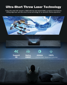 جهاز عرض فيديو صغير بدقة 4K مع ليزر ثلاثي فائق، دقة كاملة 1080 بكسل، 630 أنسي لومن، نظام أندرويد 11، ذاكرة وصول عشوائي 2 جيجابايت، مسرح منزلي، واي فاي 5G - Product Image 4