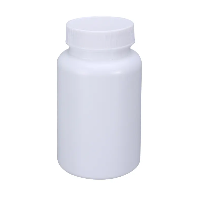 Bouteille de HDPE de protéine en plastique blanche ronde vide de poudre de talc pour l'emballage de médicament de pilules de comprimés