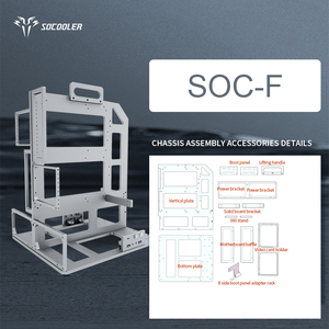 Socooler yeni tasarım ATX oyun PC kutusu alüminyum Aerometal durumda PC oyuncular için RX 6750 GRE GPU desteği ile - Product Image 4
