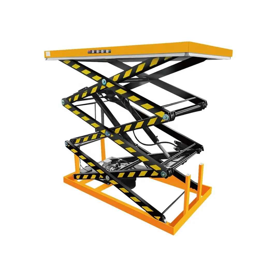 Table de levage hydraulique, Triple ciseaux robustes, 1 tonne, plate-forme de levage de 1000kg
